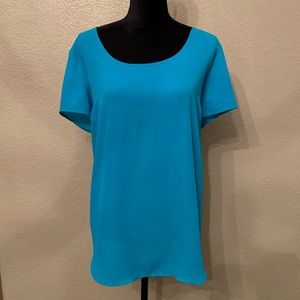 Torrid teal crisscross blouse size 2